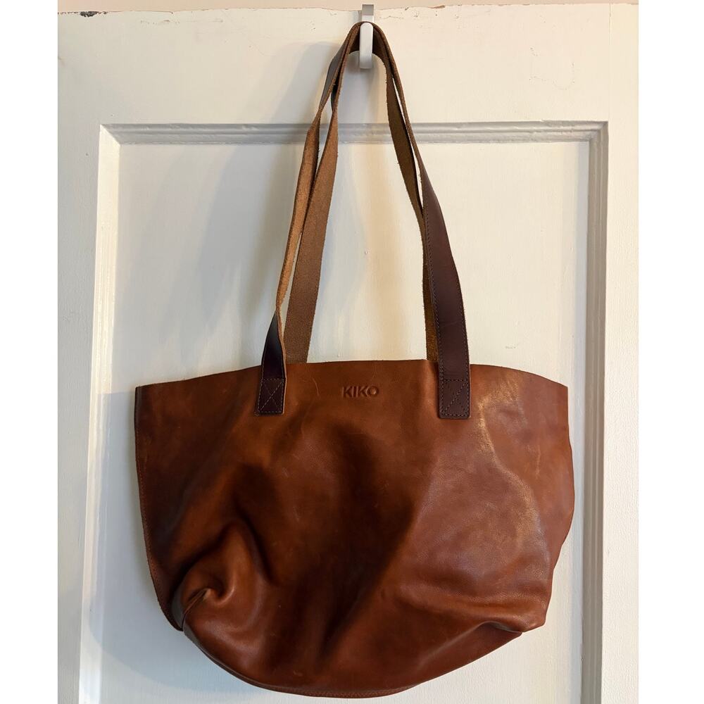 KIKO Leather Perfect Tote Bag Brown